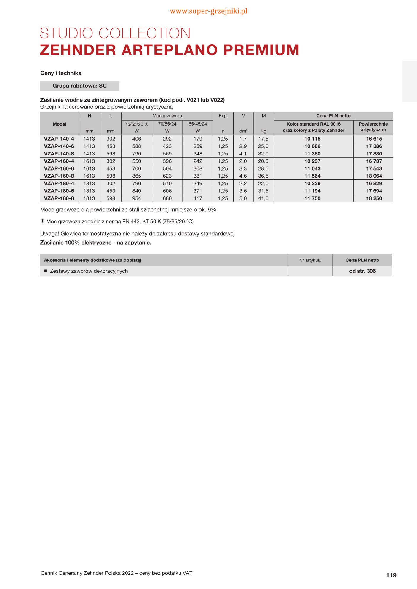 Grzejnik Arteplano Premium - Zehnder