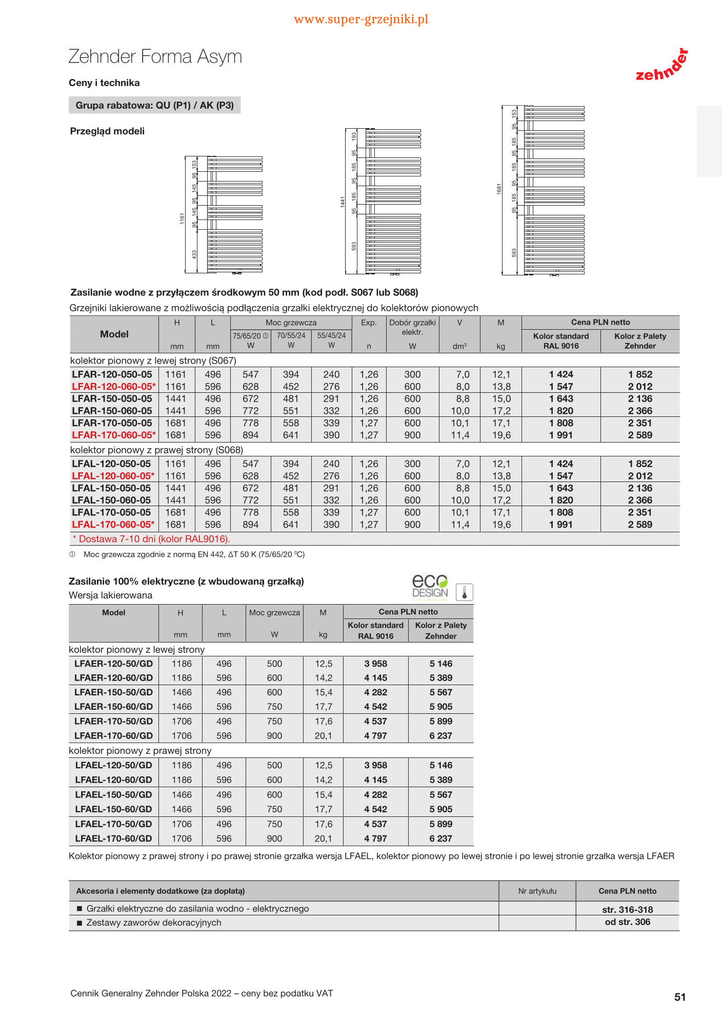 Grzejnik Forma Asym - katalog 2022