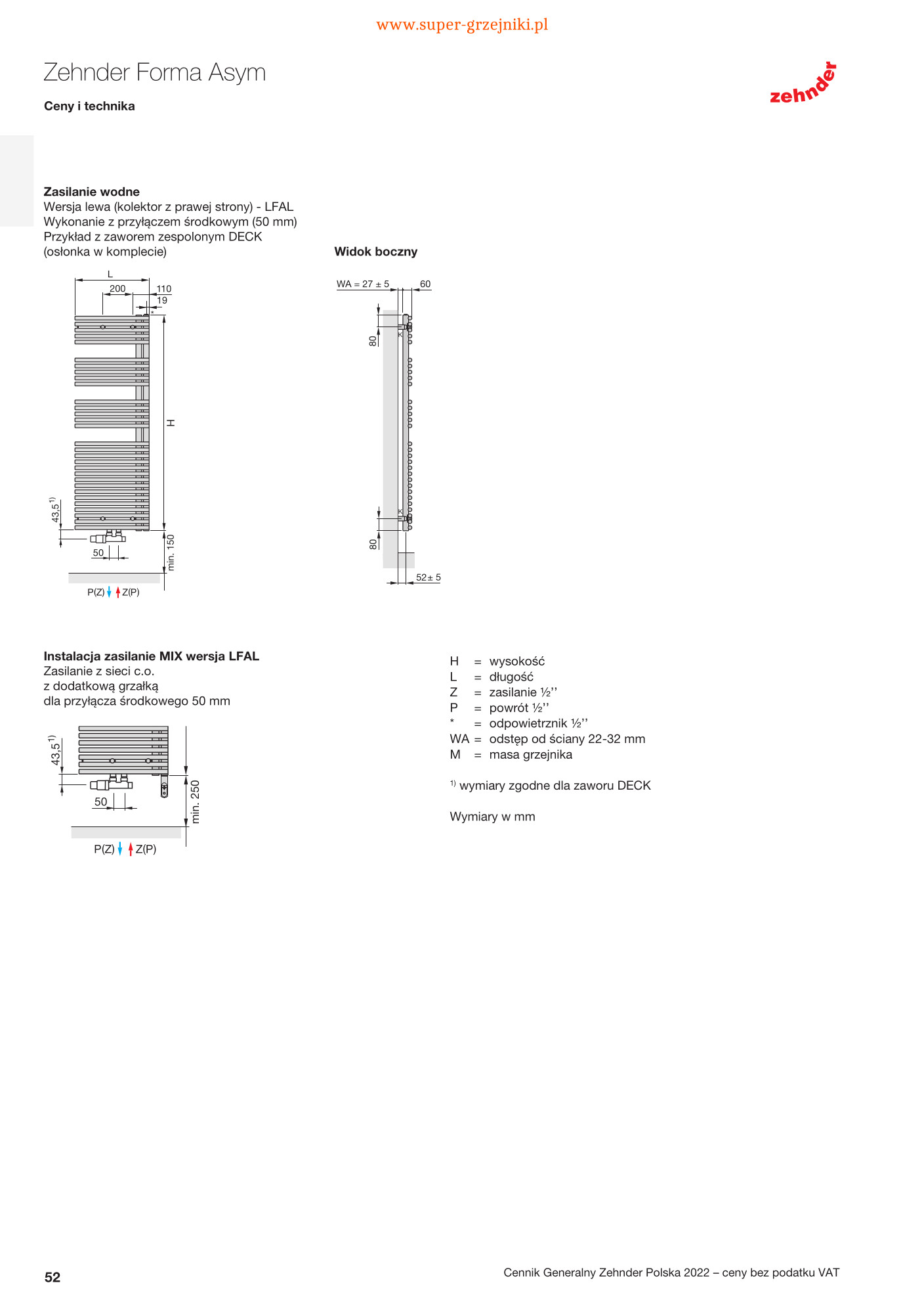 Grzejnik Forma Asym - katalog 2022